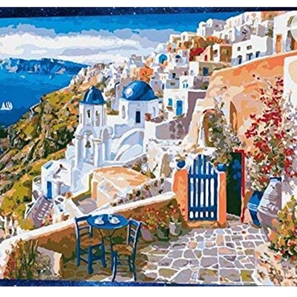 Greece DIY PBN-Paint by Numbers Aesthete Greece 16-by-20 inches Frameless, NEW - Picture 2 of 16